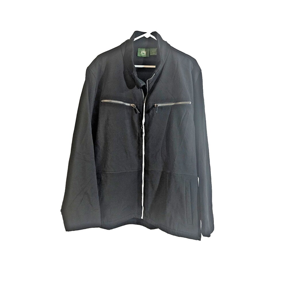 Stillwater Supply Co Men's Black Soft Shell Jacket Full Zip Stand-Up Collar M
